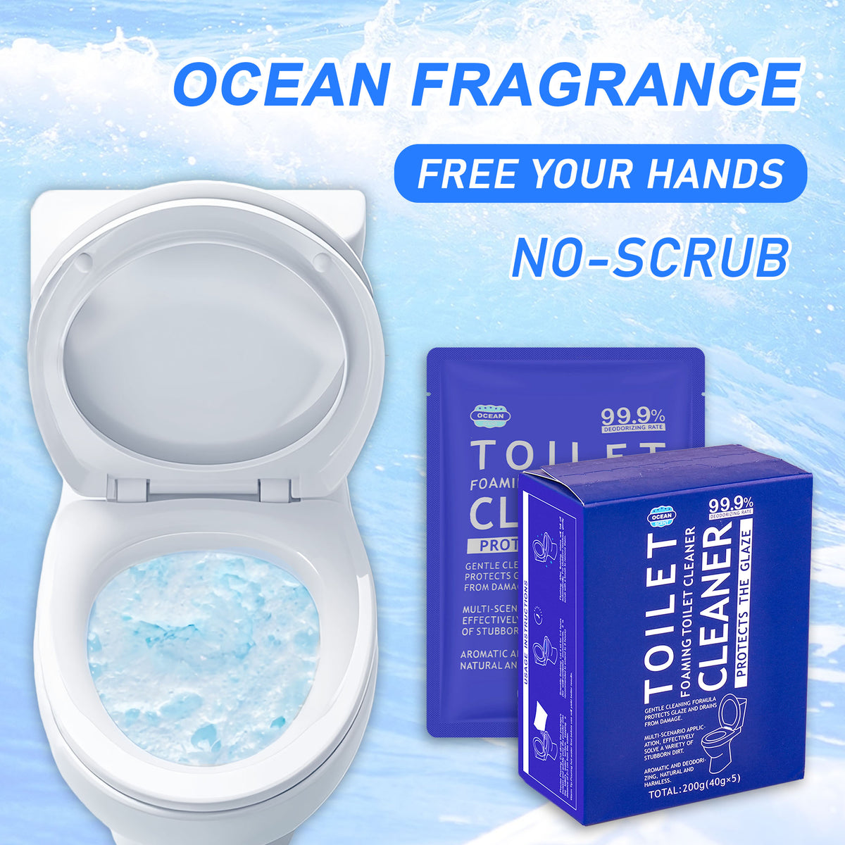 Ocean Fragrance No-Scrub Toilet Foam Cleaner