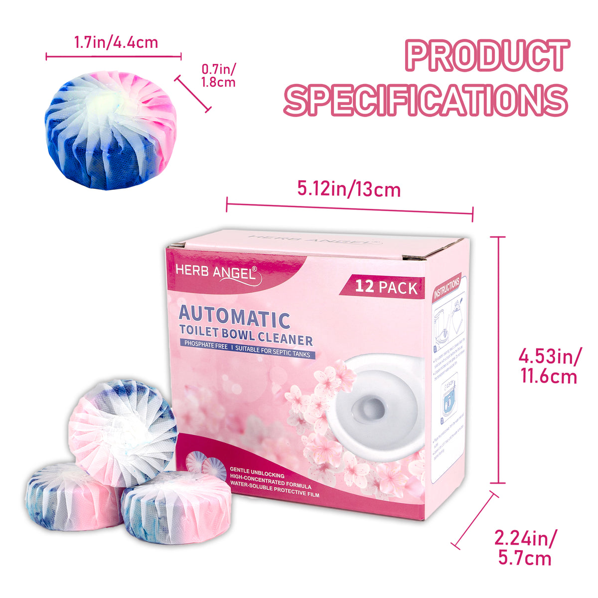 HerbAngel Automatic Toilet Bowl Cleaner Blocks