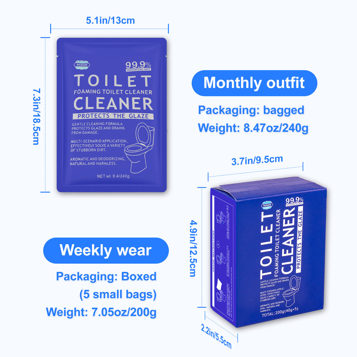 Ocean Fragrance No-Scrub Toilet Foam Cleaner