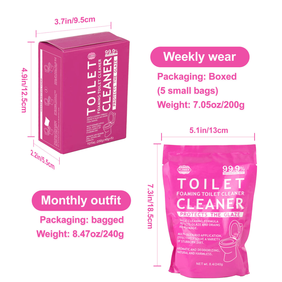 Flower Scent No-Scrub Toilet Foam Cleaner