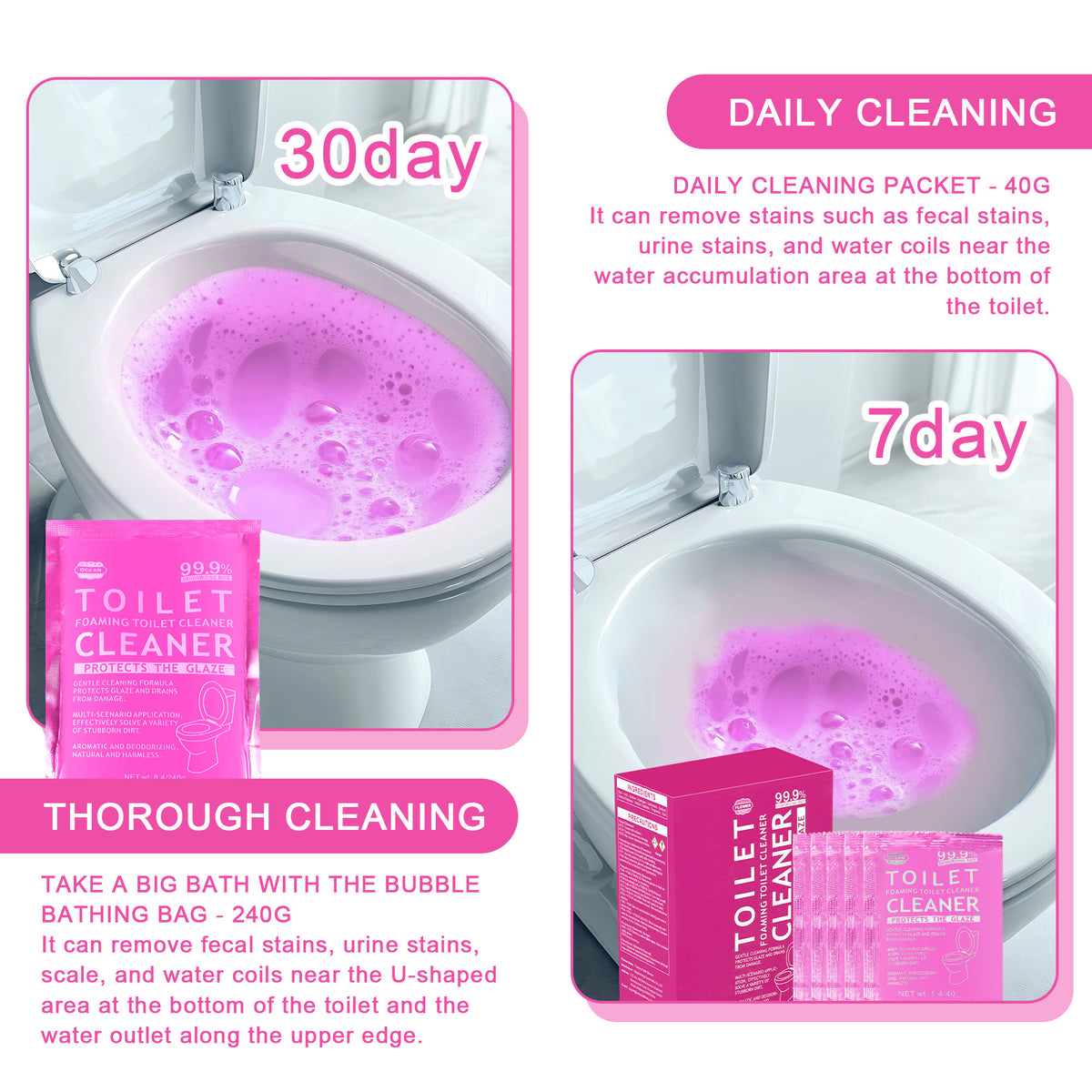 Flower Scent No-Scrub Toilet Foam Cleaner