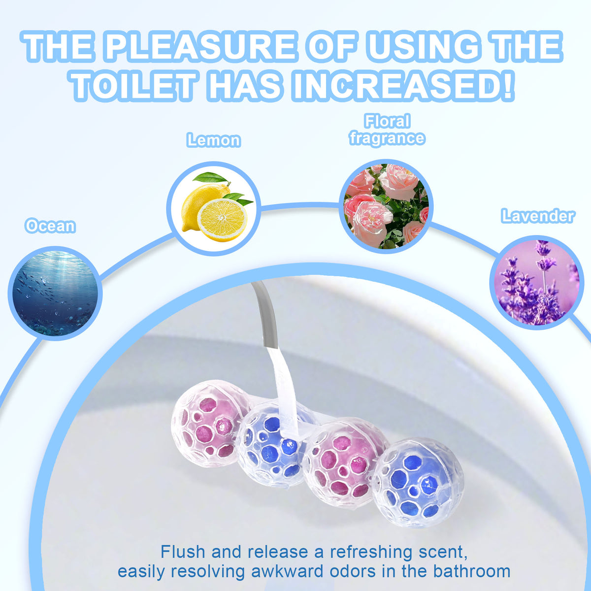 HerbAngel 4-in-1 Smart Toilet Cleaner Baskets