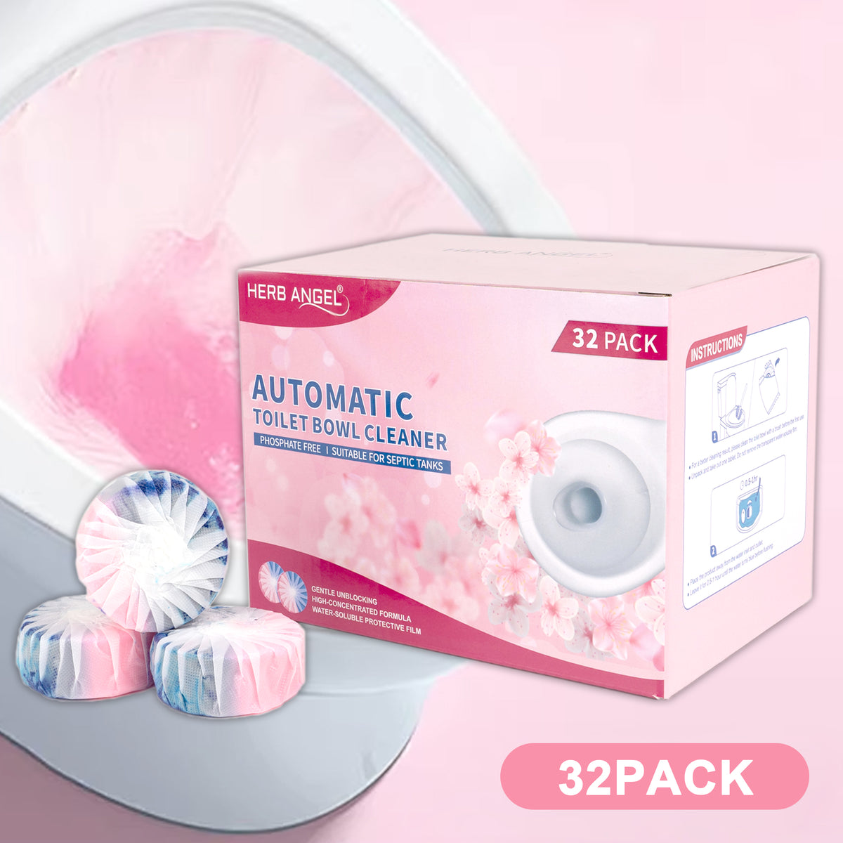 HerbAngel Automatic Toilet Bowl Cleaner Blocks