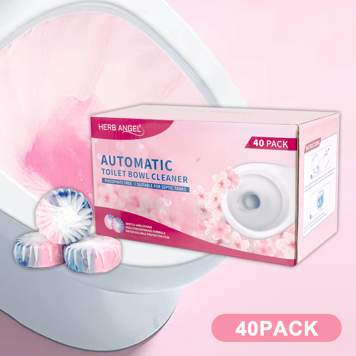 HerbAngel Automatic Toilet Bowl Cleaner Blocks