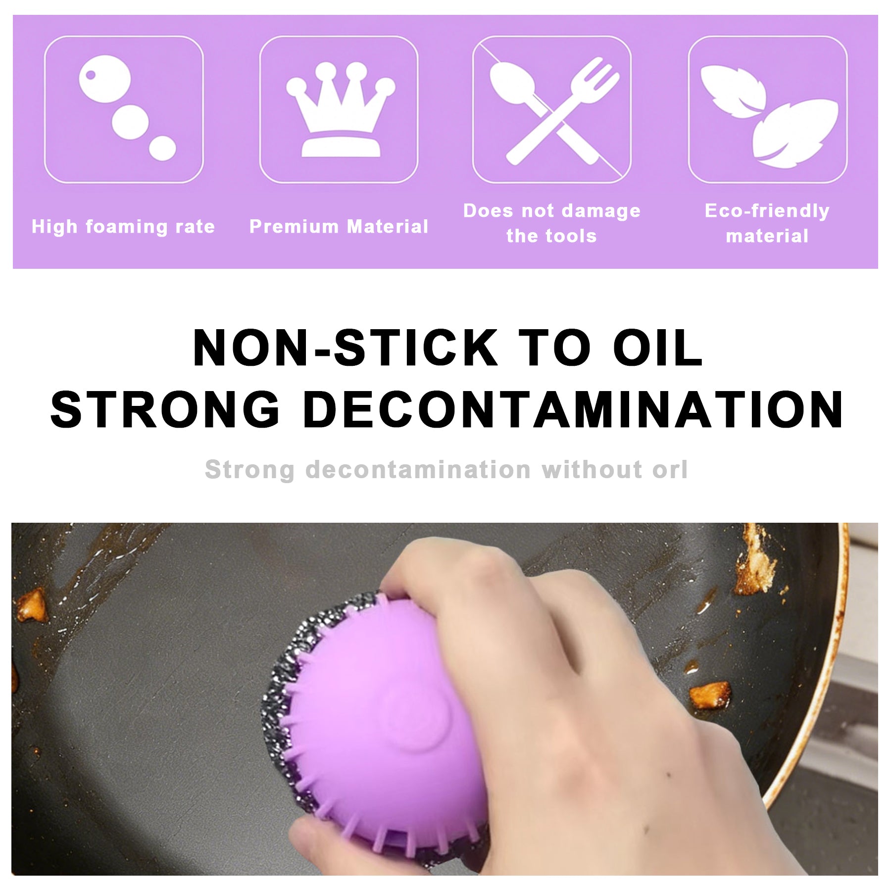 HerbAngel Multi-Functional Steel Wool Scrubber Brush