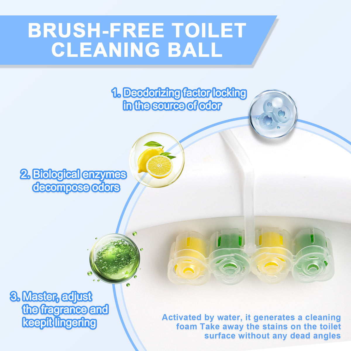 HerbAngel 4-in-1 Hanging Toilet Cleaner Balls