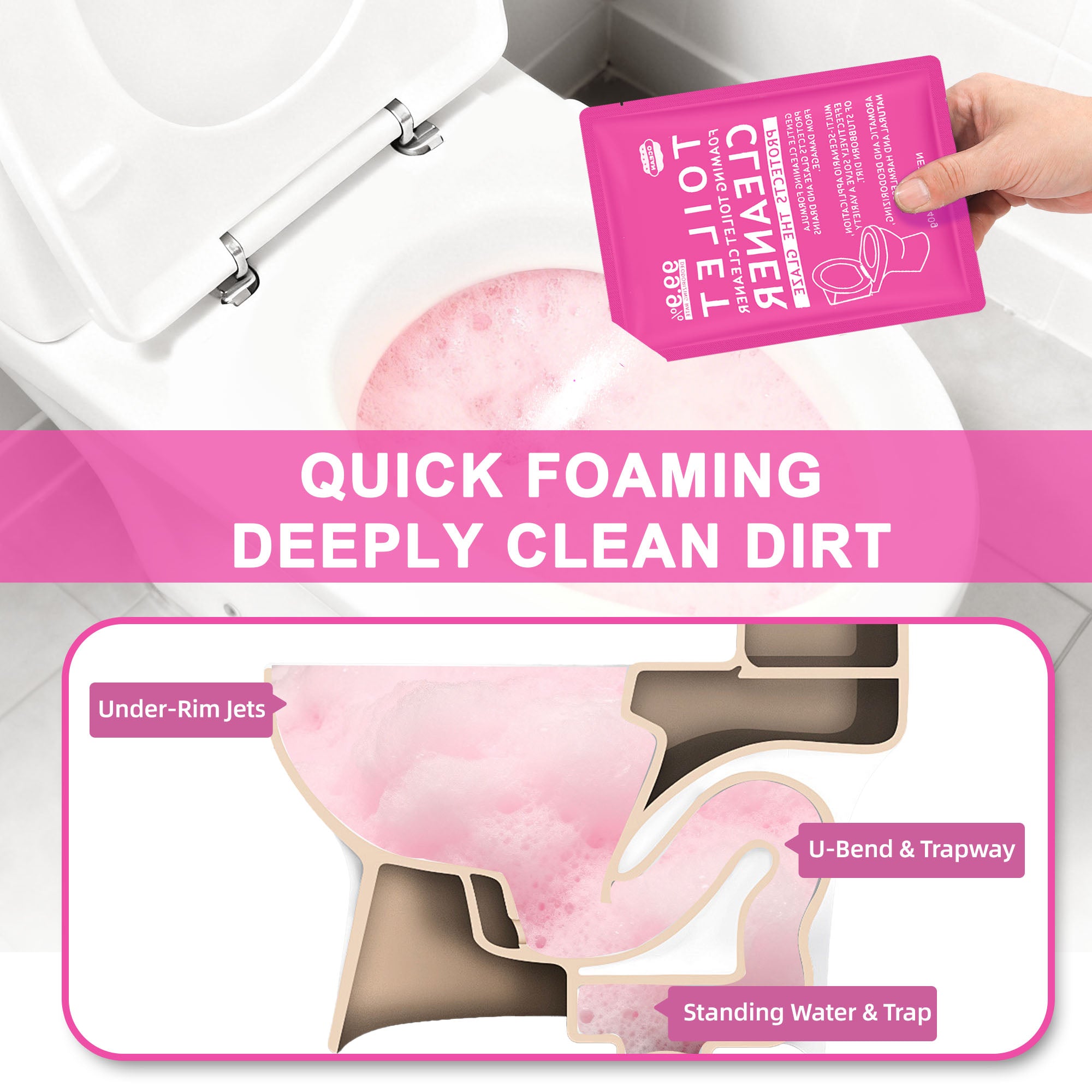 Flower Scent No-Scrub Toilet Foam Cleaner