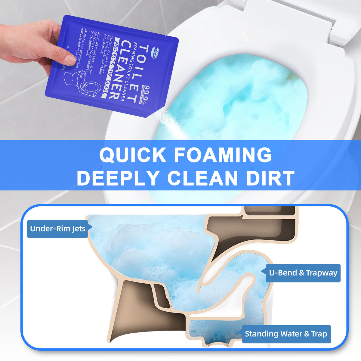 Ocean Fragrance No-Scrub Toilet Foam Cleaner