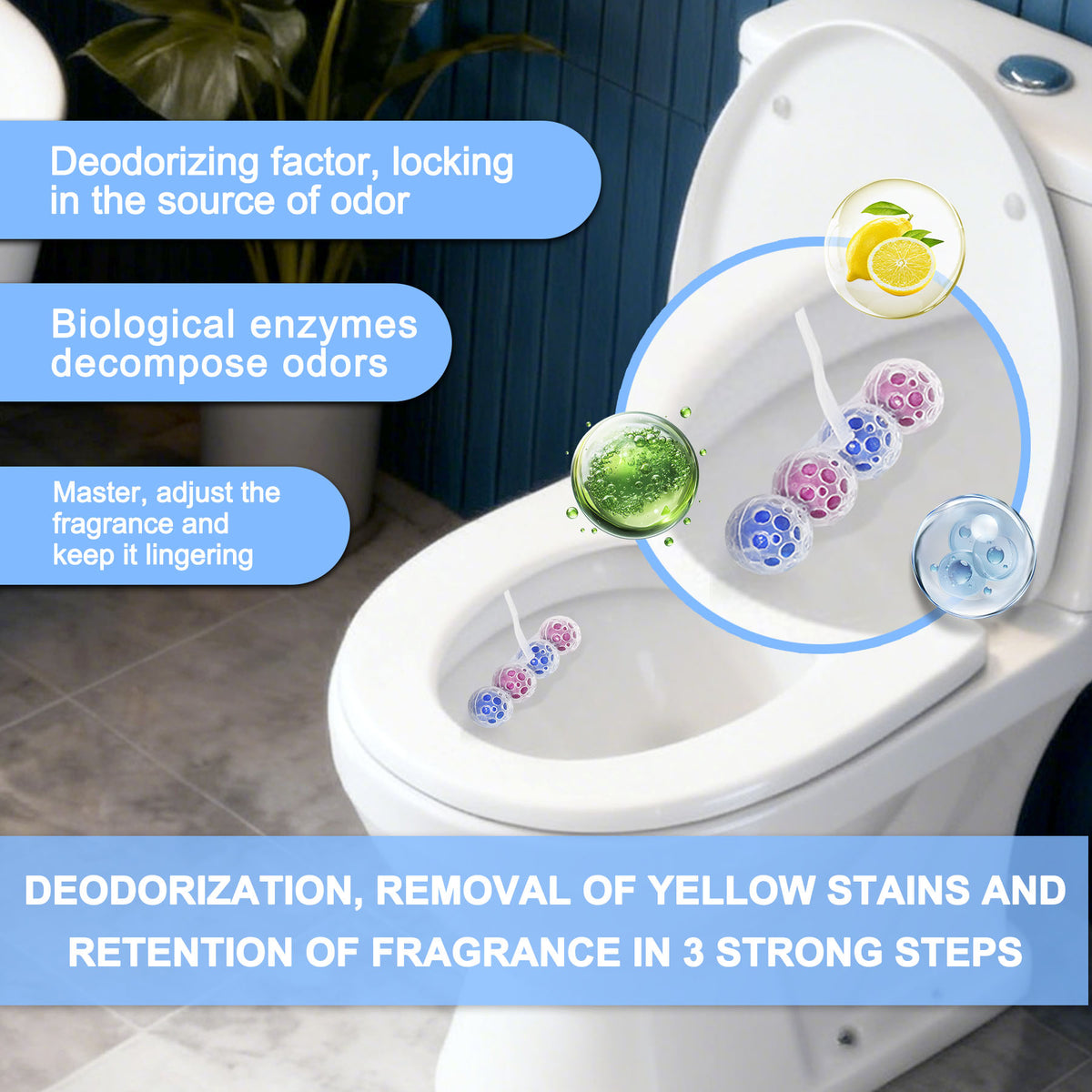 HerbAngel 4-in-1 Smart Toilet Cleaner Baskets