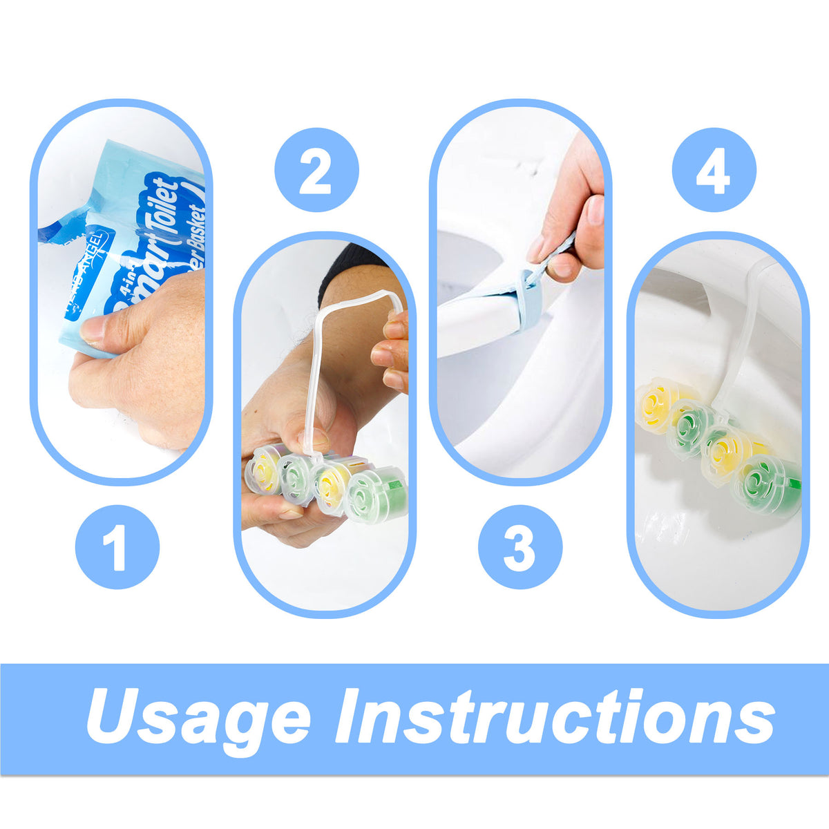 HerbAngel 4-in-1 Hanging Toilet Cleaner Balls