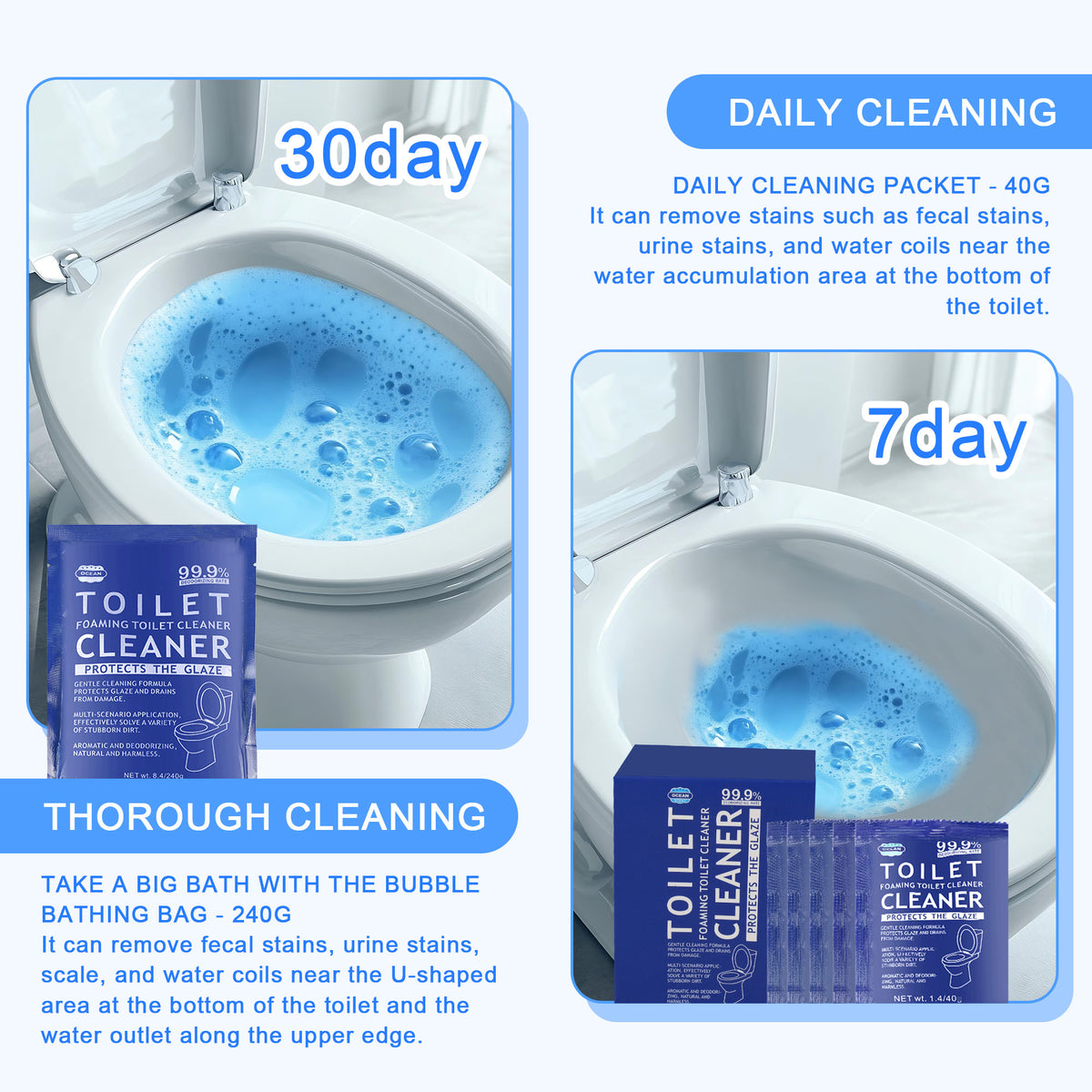 Ocean Fragrance No-Scrub Toilet Foam Cleaner