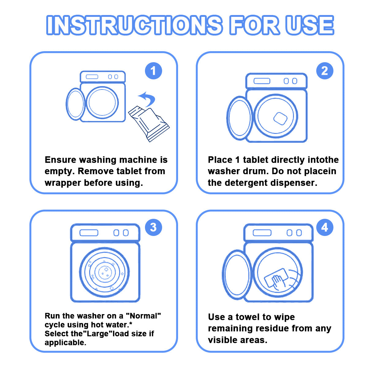 HerbAngel Washing Machine Cleaner Pro for Pet Owners (25 Tablets)