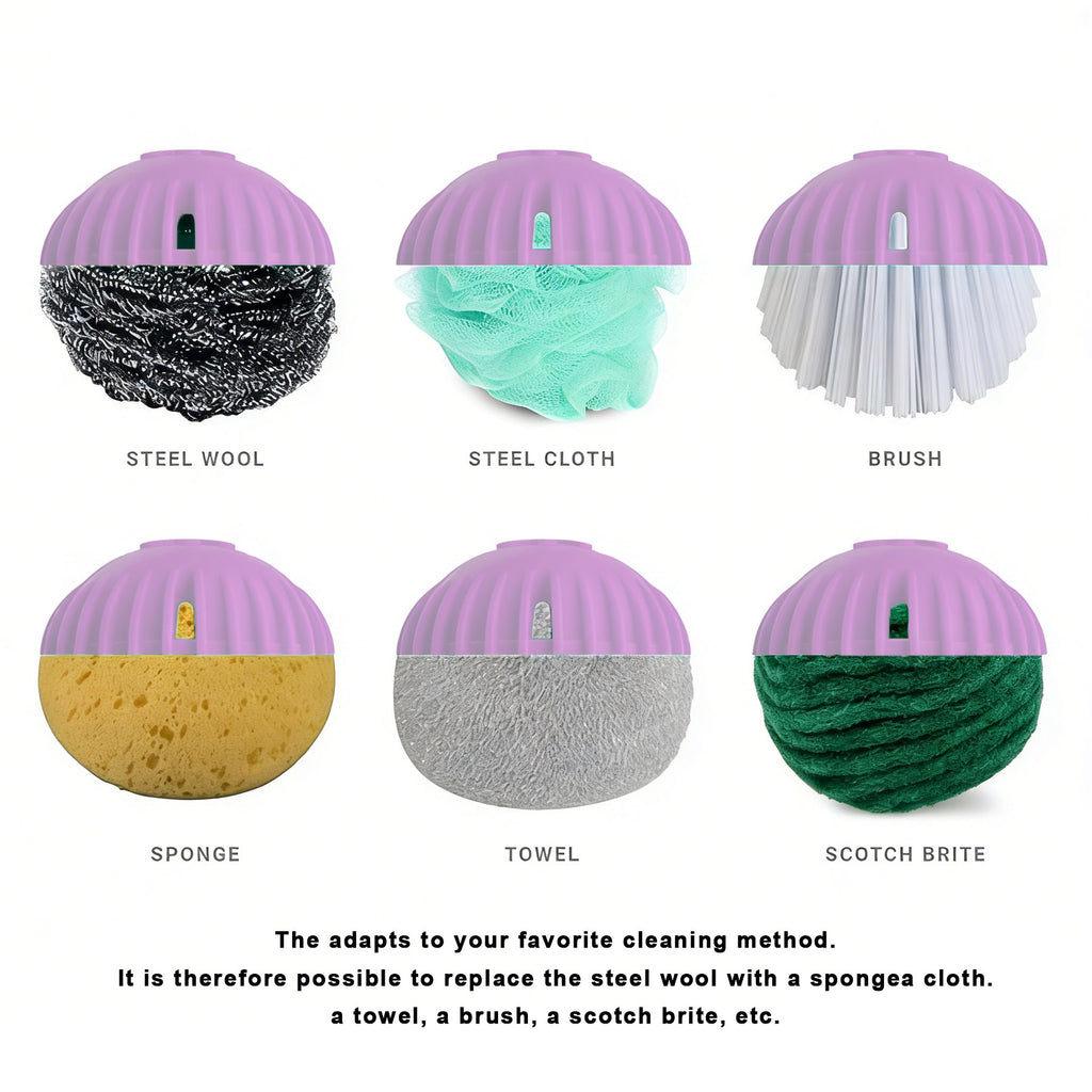 HerbAngel Multi-Functional Steel Wool Scrubber Brush