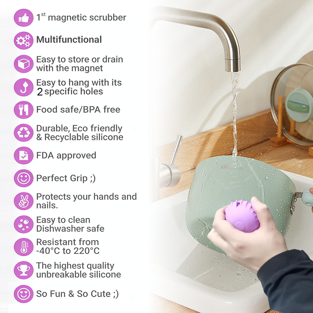 HerbAngel Multi-Functional Steel Wool Scrubber Brush