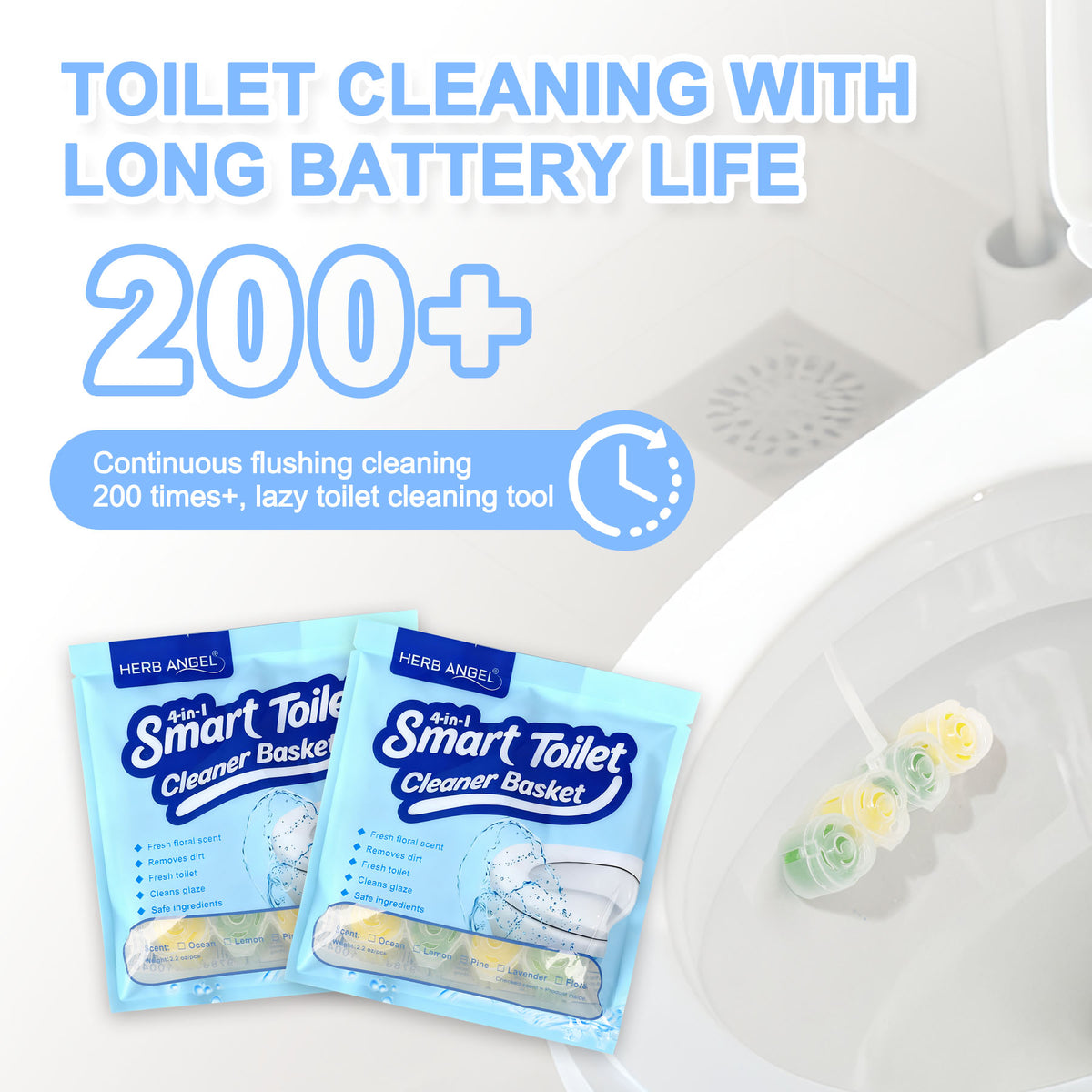 HerbAngel 4-in-1 Hanging Toilet Cleaner Balls