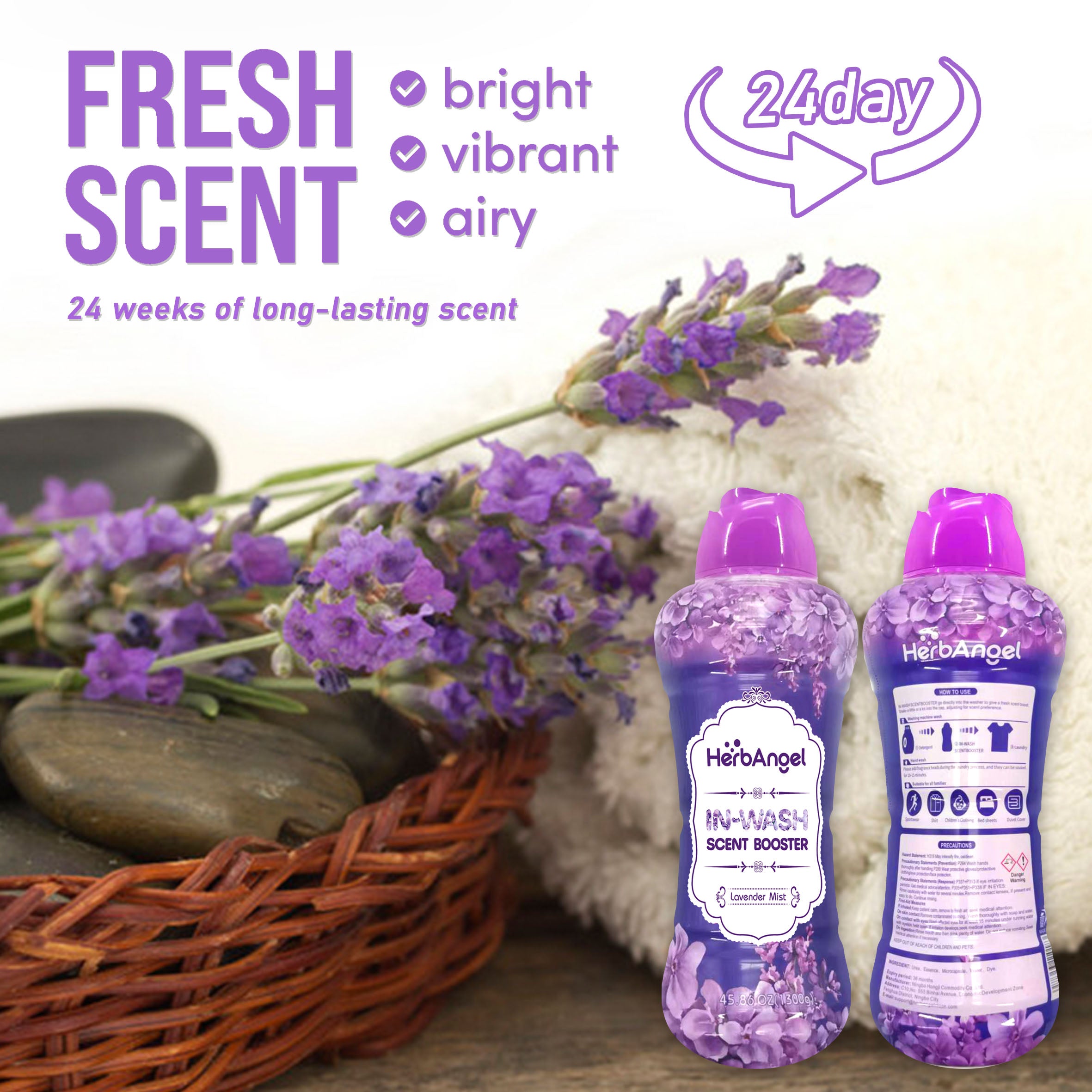 HerbAngel Lavender In-Wash Scent Booster Beads (210g/1300g)