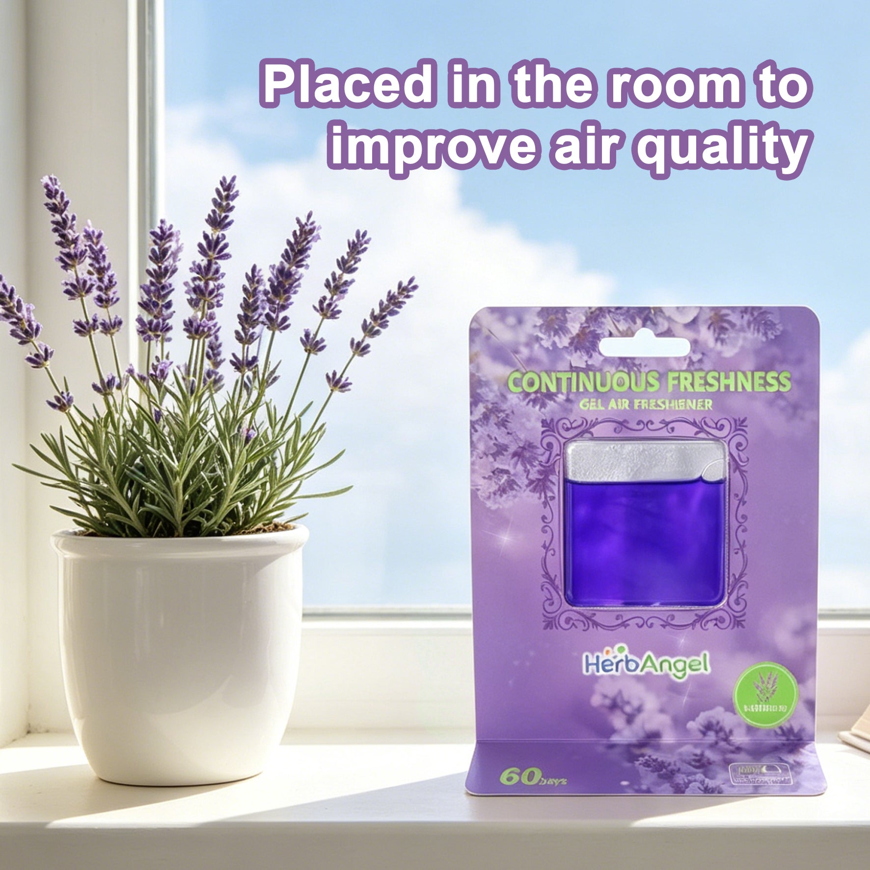 HerbAngel 60-Day Gel Air Freshener (Lavender)
