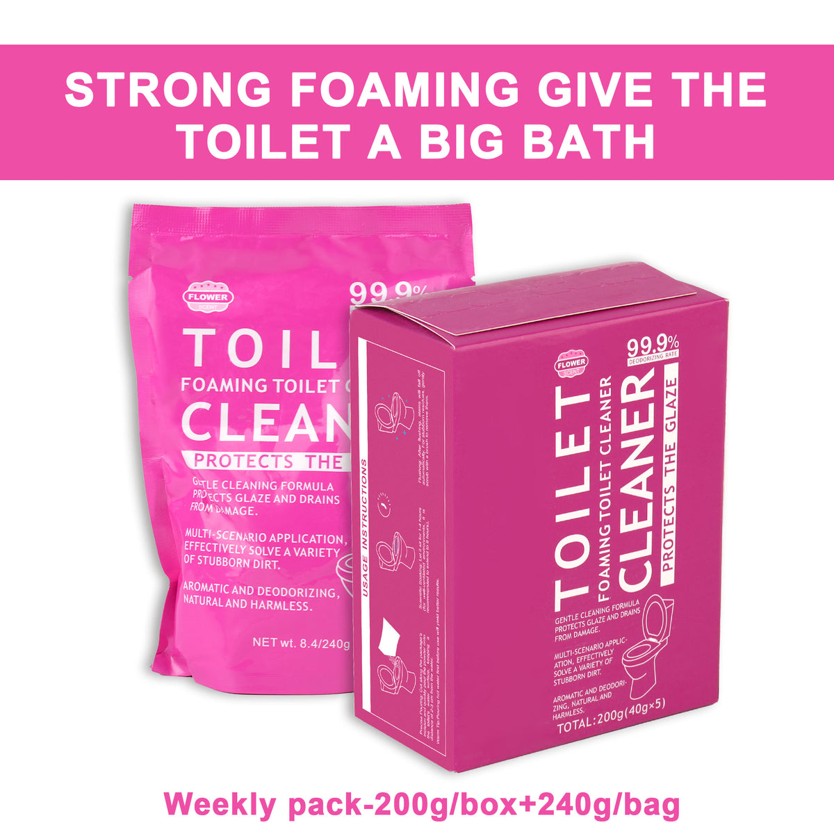 Flower Scent No-Scrub Toilet Foam Cleaner