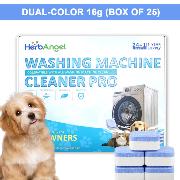 HerbAngel Washing Machine Cleaner Pro for Pet Owners (25 Tablets)