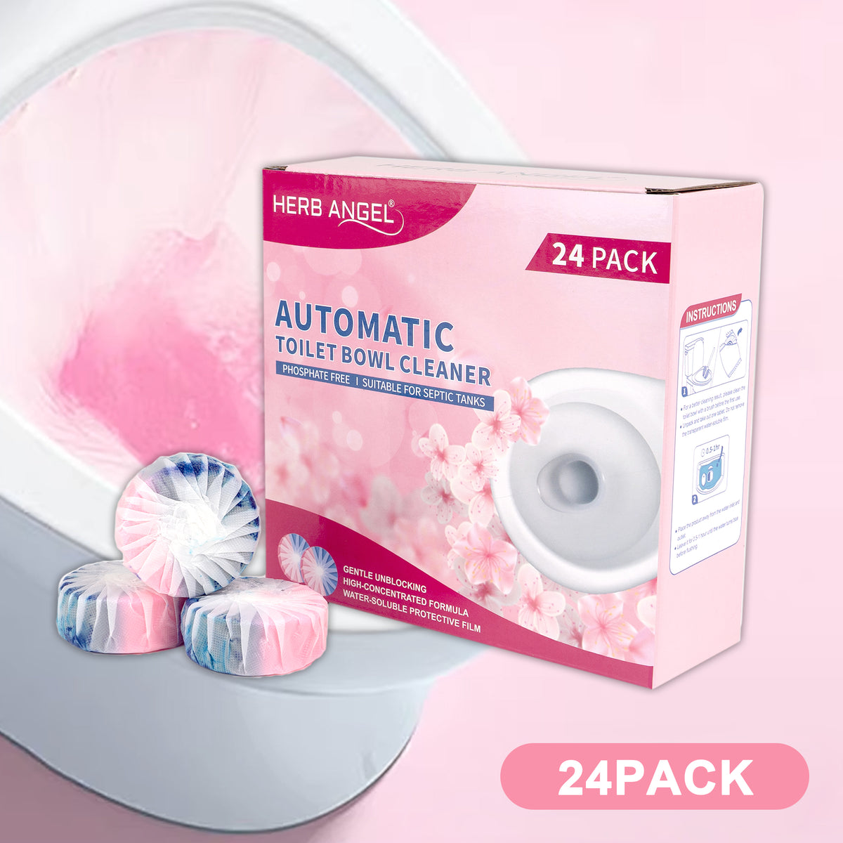 HerbAngel Automatic Toilet Bowl Cleaner Blocks