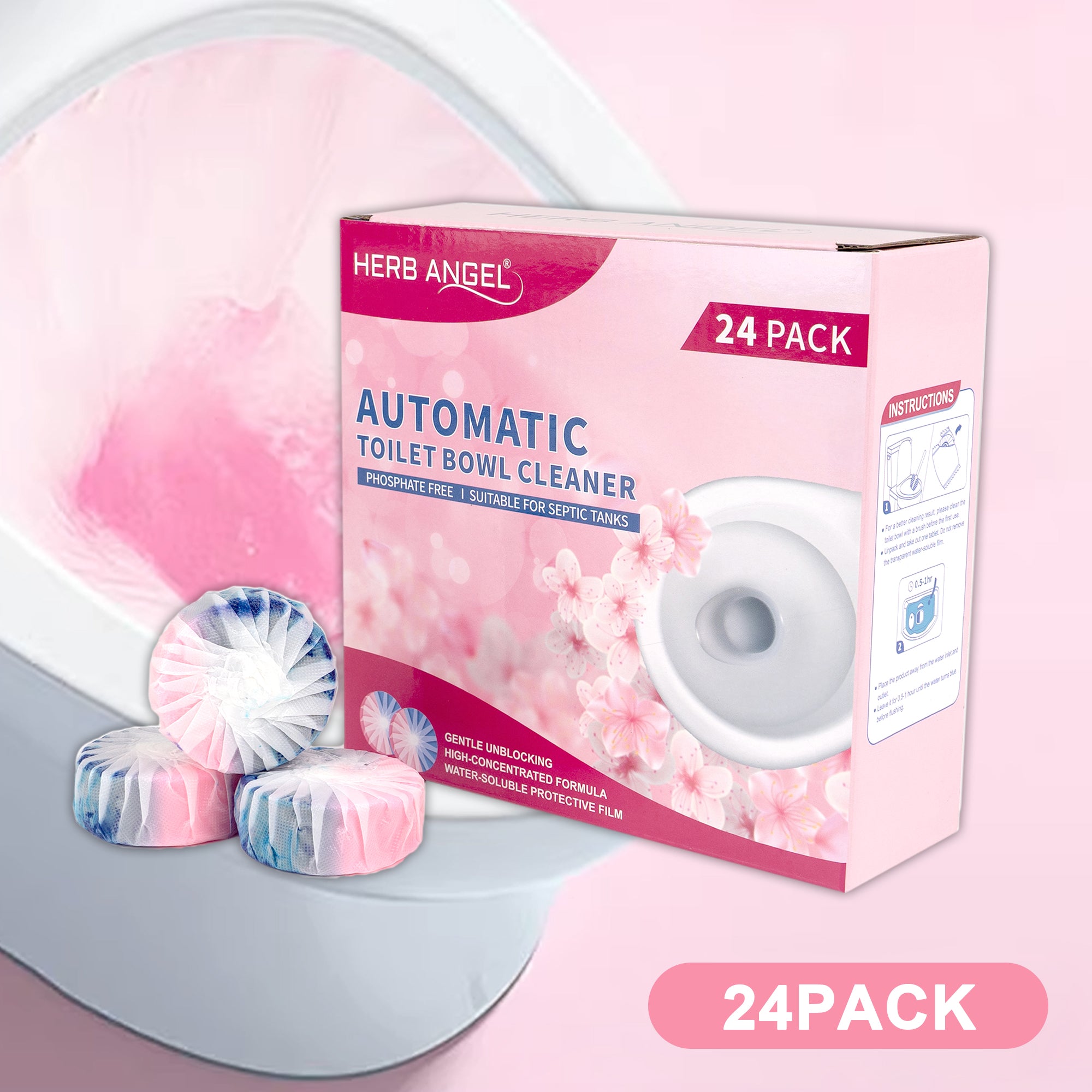 HerbAngel Automatic Toilet Bowl Cleaner Blocks