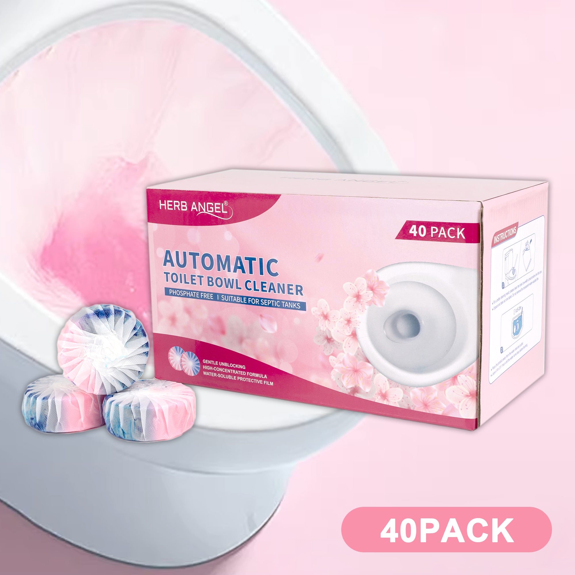 HerbAngel Automatic Toilet Bowl Cleaner Blocks