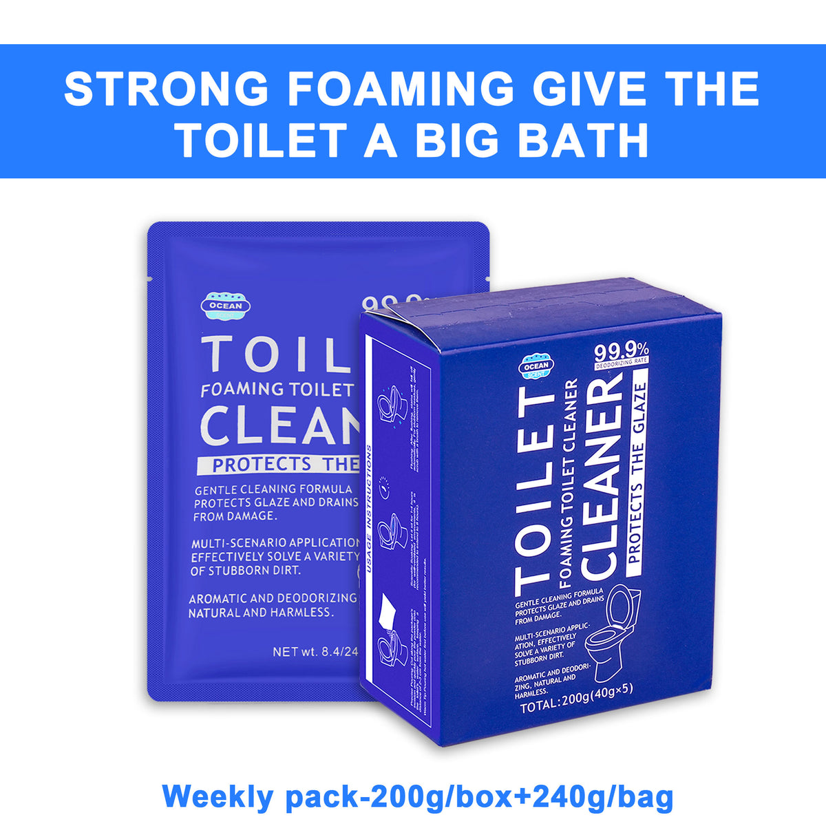 Ocean Fragrance No-Scrub Toilet Foam Cleaner